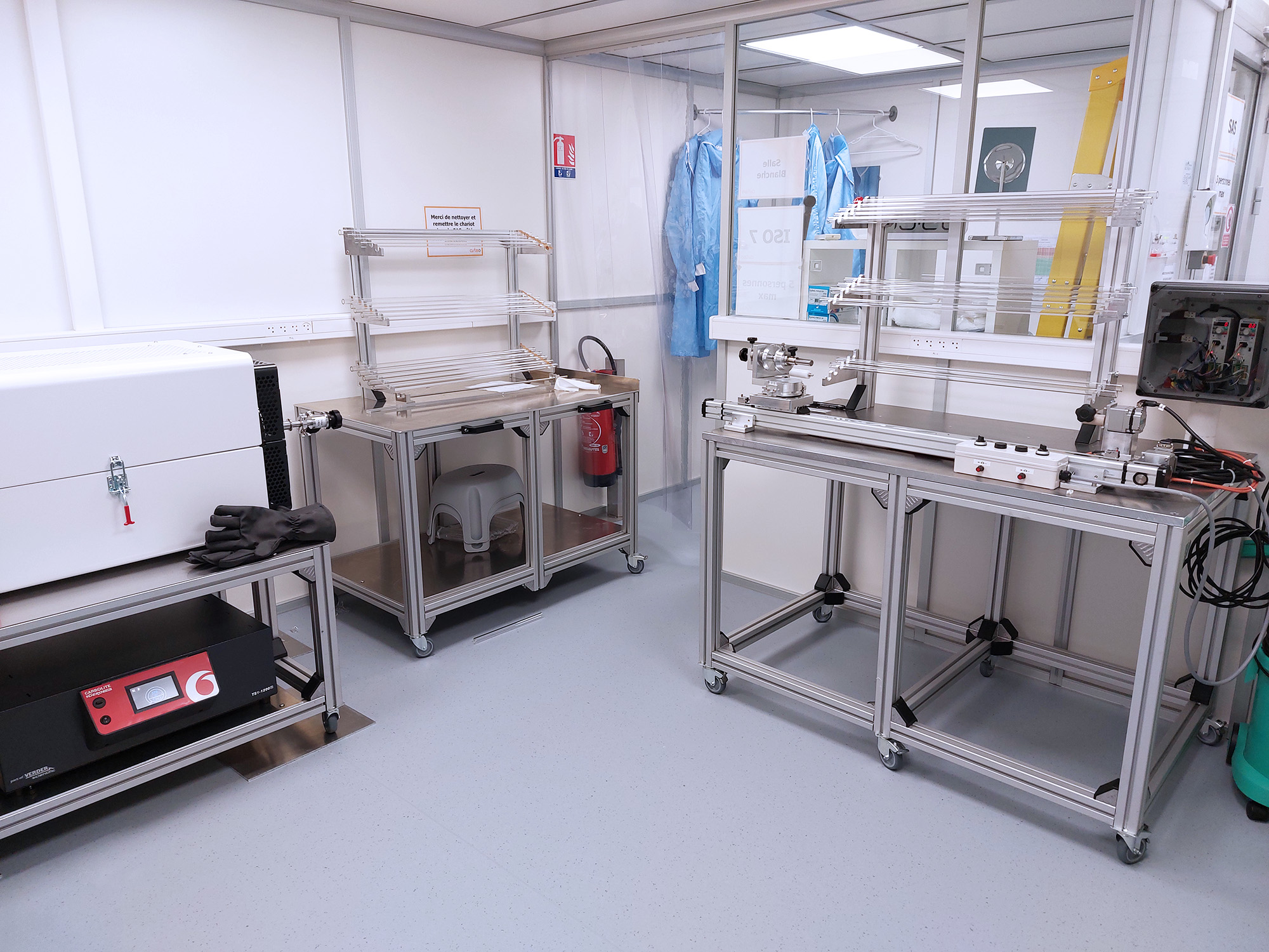 Salle blanche ISO7 pour fabrication de dispositifs médicaux