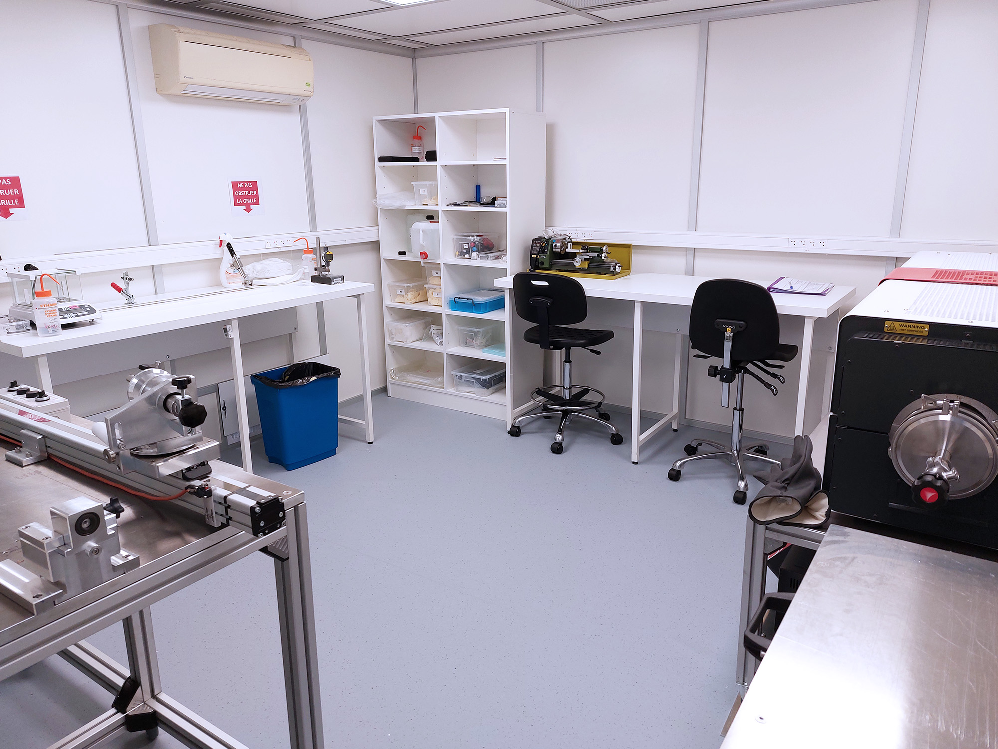 Salle propre pour l'assemblage des dispositifs médicaux